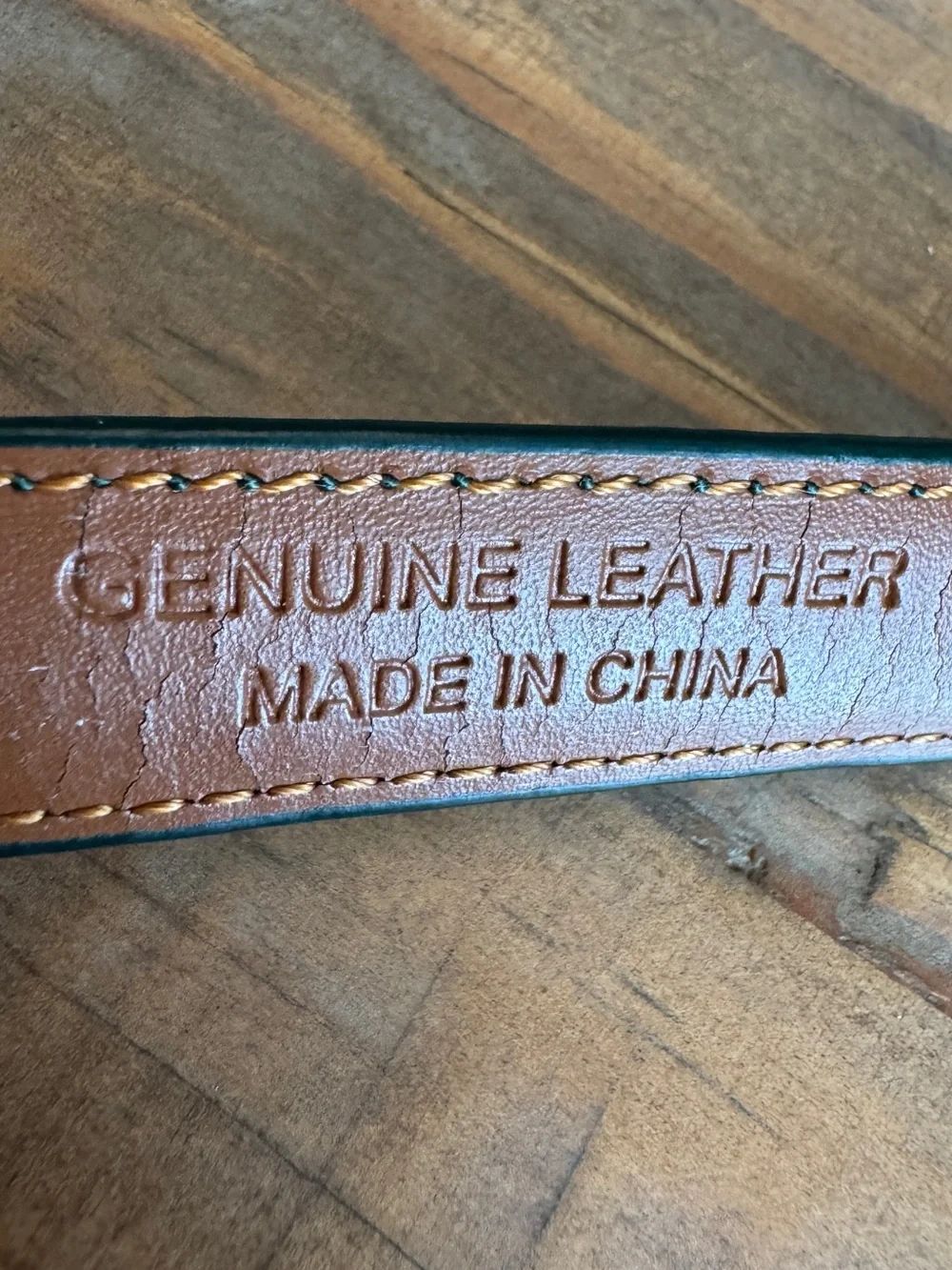 Vintage Lauren Ralph Lauren Dark Forest Green Croc Embossed Thin Belt Sz L 36